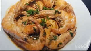 Gambas sautées à l´ail et au citron sauce piquanteUn vrai délice [upl. by Ttiwed]