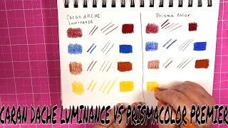 CARAN DACHE LUMINANCE VS PRISMACOLOR PREMIER COLORED PENCILS [upl. by Courtnay62]