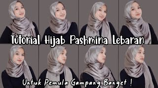 TUTORIAL HIJAB PASHMINA LEBARAN  PASHMINA SILK TEXTURE  Tutut Arinda Herawati [upl. by Stanford127]