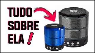 Caixa de Som Bluetooth  WS 887 Mini Speaker  REVIEW COMPLETO [upl. by Aihk]