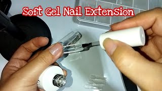 The Best Nail Extension Ever Soft Gel Nail Extension Step By Step Tutorial [upl. by Cranford]