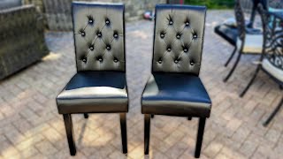 Faux Leather Dining Chairs  Yaheetech Chair for Living RoomKitchen review honestreview chairs [upl. by Heady]