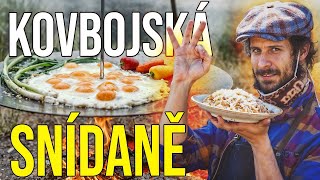 Snídaně v trávě Recept na KOVBOJSKOU SNÍDANI z ohně 🔥  MAD BBQ [upl. by Demb]