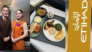 Etihad Airways economy class London Heathrow LHR to Abu Dhabi AUH [upl. by Clarette]