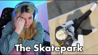 Aikobliss Cries Reacting to my Video quotThe Skateparkquot [upl. by Lleumas]