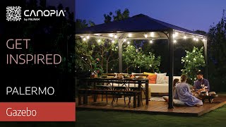 Palermo Aluminum Gazebo – Enjoy All Day Long  Canopia by Palram [upl. by Irual]