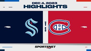 NHL Highlights  Kraken vs Canadiens  December 4 2023 [upl. by Wivina]