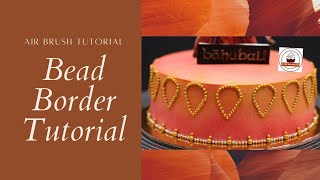 NEW DESIGN How You Can Use Small Bead To Decorate a Cake Using Airbrush On Whipped Cream Cake [upl. by Lukin]