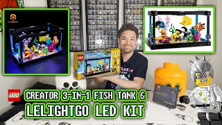 LEGO Creator 3in1 Fish Tank 31122 and LeLightGo Light Kit Review  Dr Brickenstein [upl. by Seko]