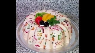 Gelatina de mosaico tres leches con durazno [upl. by Bride]