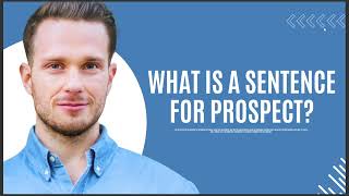 WHAT IS A SENTENCE FOR PROSPECT [upl. by Winnie]