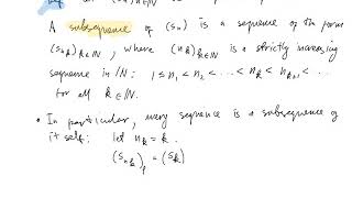 Real Analysis Lecture 10 Subsequences and Nested Intervals Lemma [upl. by Seow385]