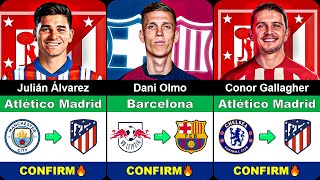 100 CONFIRMED Summer Transfers 2024 ✅ FT Dani Olmo Álvarez Gallagher [upl. by Abdu]