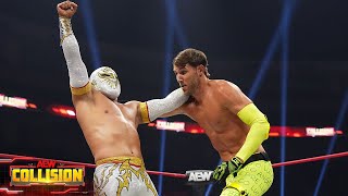 CMLL Megastar Mistico returns to AEW to face Angelico  3924 AEW Collision [upl. by Finella]