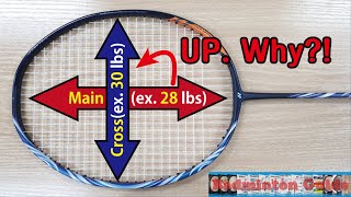 Why tie the cross string stronger Badminton Racket Stringing [upl. by Crean]