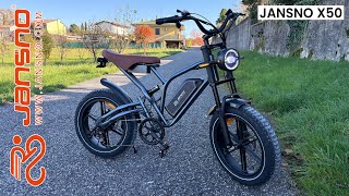 JANSNO X50 Fat Tire Electric Bike 750W Powerful Motor  Best Speed 50 kmh [upl. by Klarrisa]