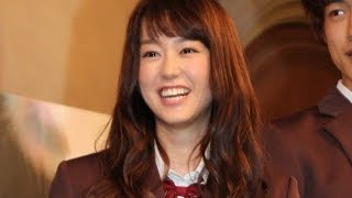 桐谷美玲、ミニスカ制服姿も「ぎりぎりアウト」映画「ヒロイン失格」完成報告会見1 Mirei Kiritani Heroine Shikkaku [upl. by Airdnalahs756]