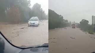 Maltempo in Toscana le strade invase dallacqua la situazione a Pomarance [upl. by Philemon872]