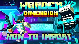 How to Import Warden Dimension In Minecraft pe  Minecraft pe  minecraft minecraftpe [upl. by Eanram714]