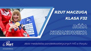 Róża Kozakowska po zdobyciu złotego medalu paralekkoatletycznych MŚ w rzucie maczugą F32 [upl. by Weisburgh]