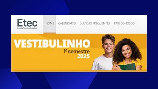 Inscrições para Vestibulinho ETEC [upl. by Nagam]