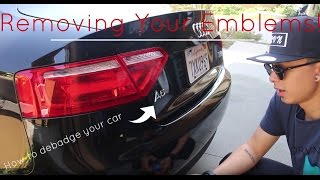 How to Debadge your car  AUDI A5 [upl. by Zeculon727]