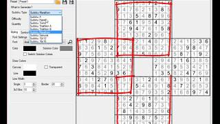 Create Sudoku X Hyper Samurai and more with Puzzle Maker Sudoku Variations [upl. by Philipa]