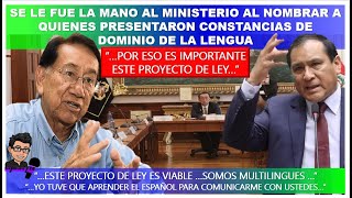 SE LE FUE LA MANO AL MINISTERIO AL NOMBRAR A QUIENES PRESENTARON CONSTANCIAS DE DOMINIO DE LA LENGUA [upl. by Nathanael]