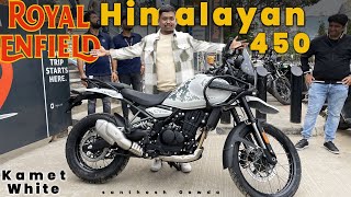 ADVENTURE BIKE  THE ALL NEW HIMALAYAN 450 kamet white  Royal ENFIELD Motorcycle [upl. by Delamare]