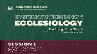 Sys Theo 4 ECCLESIOLOGY L11  What is the Church The Definition of the Church [upl. by Llertnahs162]