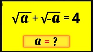 A beautiful Olympiad Math Radical Problem  Find value of a [upl. by Ranitta]