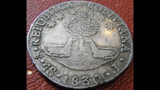 Bolivia 1830PTS J 4 Soles Silver Coin [upl. by Ellehsyt]