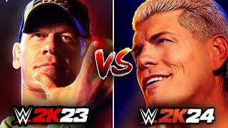 WWE 2K24 vs WWE 2K23  15 BIGGEST DIFFERENCES You Need To Know [upl. by Inavoy]