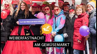 Weiberfastnacht am Gemüsemarkt  Wir lieben Foaset  2024 [upl. by Deeas426]