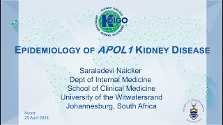 APOL1 Controversies Conference Plenary Epidemiology of APOL1 Kidney Disease [upl. by Etakyram]