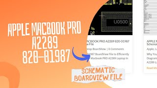 APPLE MACBOOK PRO A2289 82001987 BoardView amp Schematic Diagram ।। Free Download [upl. by Lednyk]