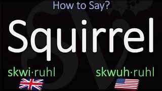 How to Pronounce Squirrel  British Vs American Pronunciation [upl. by Vickey]