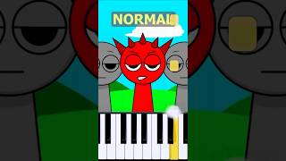 Raddy Theme Incredibox Sprunki  Normal Vs Horror on piano [upl. by Boggers396]