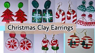 7 Christmas Clay Earrings Ideas DIYClay Craft [upl. by Asaeret238]