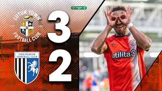 Luton 32 Gillingham  Doughty scores SCREAMER 🚀  Carabao Cup Highlights [upl. by Kenric]