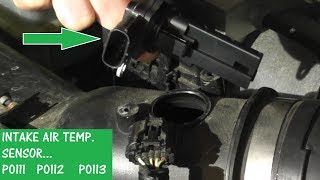 Intake Air Temperature Sensor P0111  P0112  P0113  How to Test and Replace [upl. by Hazeefah]