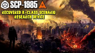 SCP1985 Recovered KClass Scenario Research Device  SCP Reading [upl. by Ahsihat]