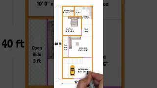 17 x 40 House Plan  17x40 House Design  17x40 Ghar ka Naksha  East Facing House Plan [upl. by Nellad]