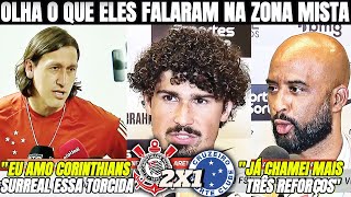 OLHA OQUE CÁSSIO RAMALHO E FABINHO FALARAM NA ZONA MISTA DO TIMÃO PÓS JOGO CORINTHIANS 2X1 CRUZEIRO [upl. by Mail]