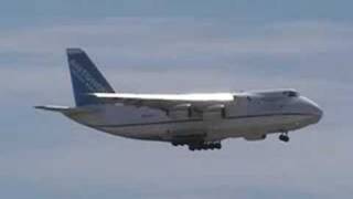 An AN124 arrives at Nellis AFB [upl. by Ellehsad]