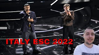 Italy Mahmood amp Blanco cantano  Brividi Sanremo 2022 REACTION [upl. by Toh]