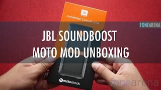 JBL Soundboost Moto Mod Unboxing [upl. by Cherian]