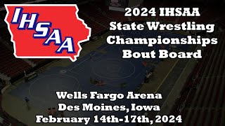 Session 8  2024 IHSAA State Wrestling Championships  Class 3A  Bout Board [upl. by Mal]