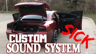 UPGRADED CUSTOM STEREO SOUND SYSTEM SETUP 2014 100th Anniversary Dodge Charger RT Upgrade Reveal [upl. by Aihseyn]