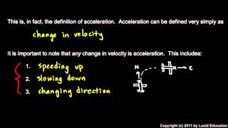 Physical Science 18a  Acceleration [upl. by Adgam]